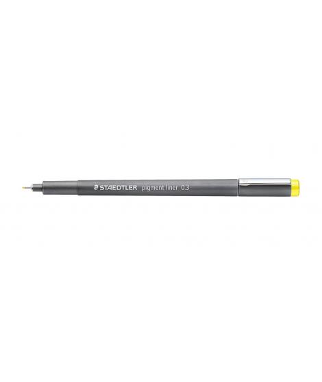 Staedtler Pigment Liner 308 Rotulador Calibrado - Trazo 0.3mm - Secado Rapido - Color Amarillo