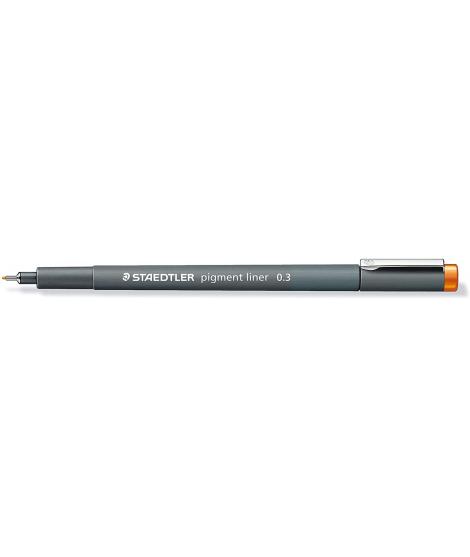 Staedtler Pigment Liner 308 Rotulador Calibrado - Trazo 0.3mm - Secado Rapido - Color Naranja