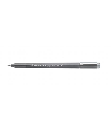 Staedtler Pigment Liner 308 Rotulador Calibrado - Trazo 0.3mm - Secado Rapido - Color Gris