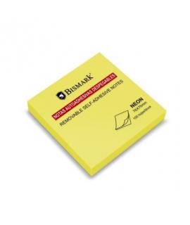 Bismark Bloc de 100 Notas Adhesivas 76x76mm - Color Amarillo Neon