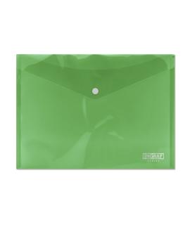 Ingraf Sobre con Cierre de Broche - Polipropileno - Tamaño A4 - Color Verde