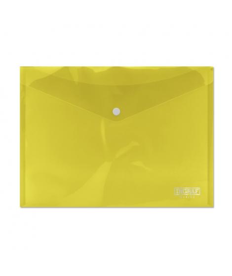 Ingraf Sobre con Cierre de Broche - Polipropileno - Tamaño A4 - Color Amarillo