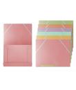 Bismark Pack de 6 Carpetas de Solapa Polipropileno - Tamaño A4 - Cierre con Gomas - Colores Surtidos Pastel