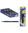 Bismark Fix Pack de 3 Recambios para Boligrafo Borrable - Punta Fina 0.7mm - Color Negro