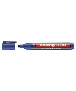 Edding 330 Rotulador Permanente - Punta Biselada - Trazo entre 1 y 5 mm. - Tinta casi Inodora - Capuchon con Clip - Secado