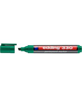 Edding 330 Rotulador Permanente - Punta Biselada - Trazo entre 1 y 5 mm. - Tinta casi Inodora - Capuchon con Clip - Secado