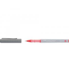Faber-Castell Roller Free Ink Boligrafo de Tinta Liquida - Punta Conica 0,7mm - Ancho de Linea Fino - Clip de Metal - Color Rojo