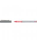 Faber-Castell Roller Free Ink Boligrafo de Tinta Liquida - Punta Conica 0,7mm - Ancho de Linea Fino - Clip de Metal - Color Rojo