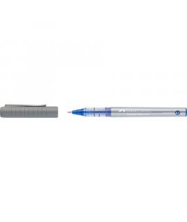 Faber-Castell Roller Free Ink Boligrafo de Tinta Liquida - Punta Conica 0,7mm - Ancho de Linea Fino - Clip de Metal - Color Azul