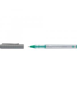 Faber-Castell Roller Free Ink Boligrafo de Tinta Liquida - Punta Conica 0,7mm - Ancho de Linea Fino - Clip de Metal - Color Verd