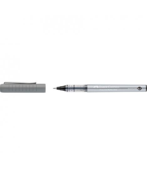 Faber-Castell Roller Free Ink Boligrafo de Tinta Liquida - Punta Conica 0,7mm - Ancho de Linea Fino - Clip de Metal - Color Negr