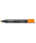Staedtler Lumocolor 350 Rotulador Permanente - Punta Biselada 2-5mm aprox. - Tinta Base de Alcohol - Secado Rapido - Color Naran