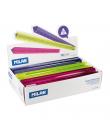 Milan Expositor de 60 Reglas Triangulares - Longitud 15cm - Plastico - Colores Surtidos