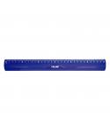 Milan Regla Flexible y Resistente - Longitud 30cm - Color Azul Translucido