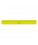 Milan Regla Flexible y Resistente - Longitud 30cm - Color Amarillo Translucido