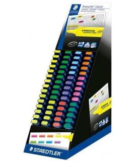 Staedtler Textsurfer Classic 364 Expositor de 60 Marcadores Fluorescentes - Punta Biselada 1 - 5 mm Aprox - Secado Rapido - Colo
