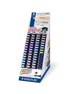Staedtler Textsurfer Classic 364 Expositor de 60 Marcadores Fluorescentes - Punta Biselada 1 - 5 mm Aprox - Secado Rapido - Colo