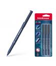Erichkrause Pack de 3 Boligrafos F-15 - Trazo Fino de 06mm - Tinta en Colores Azul, Negro y Rojo - Color Del Cuerpo Opaco Redond