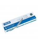 Milan Pack de 6 Minas de Grafito para Dibujo 5.2mm B - Alta Resistencia