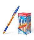 Erichkrause Boligrafo R-301 Stick&Grip - Cuerpo Hexagonal Naranja - Punta de 0.7mm - Tinta de Secado Rapido - Color Azul