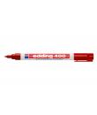 Edding 400 Rotulador Permanente - Punta Redonda - Trazo 1 mm. - Recargable - Secado Rapido - Color Rojo