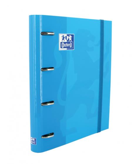 Oxford Classic A4+ Europeanbinder - Tapa Extradura Resistente - Lomo de 45mm - Anillas de 4Dx35mm - Recambio 5x5 - Color Turques
