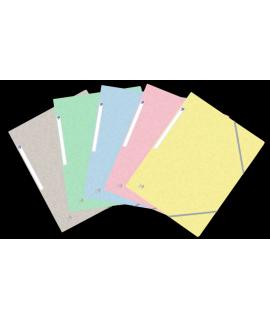 Oxford Top File+ Carpeta de Gomas 3 Solapas - Colores Pastel - Resistente y Duradera - Ideal para Organizar Documentos - Practic