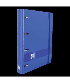 Oxford Live & Go A4+ Polyfoam Europeanbinder - Lomo de 45mm - Anillas de 4Dx35mm - Incluye Recambio 5x5 - Color Azul Marino