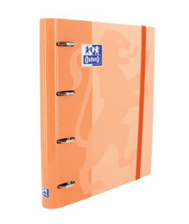 Oxford Classic A4+ Europeanbinder - Tapa Extradura Resistente - Lomo de 45mm - Anillas 4Dx35mm - Recambio 5x5 - Color Melocoton
