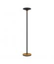 Unilux Lampara de Pie LED Baly Bamboo Negra - Diseño Elegante de Bambu - Iluminacion LED Eficiente - Altura Ajustable - Base Res