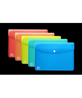 Oxford Urban A6 Carpeta de Plastico Rigido Translucido - Sobre con Broche - Tamaño A6 - Colores Surtidos