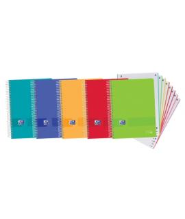 Oxford Europeanbook 8 Live & Go Pack de 5 Cuadernos Espiral Formato A4+ Cuadriculado 5x5mm - 160 Hojas Microperforadas con 4 Tal