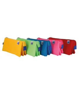 Oxford Kangoo Kids Estuche Triple Poliester - Tamaño Compacto 22x8x10cm - Diseño Divertido para Niños - Colores Surtidos