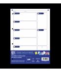Oxford Recambio Planificador A4 30 Hojas - No Fechado - Ideal para Organizar tus Tareas Diarias - Compatible con la Mayoria de l