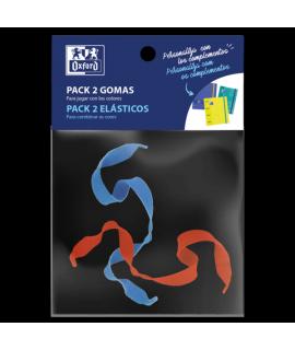 Oxford Gomas Elasticas para Carpeta o Cuaderno - Pack de 2 Unidades - Ajuste Perfecto - Resistente y Duradero