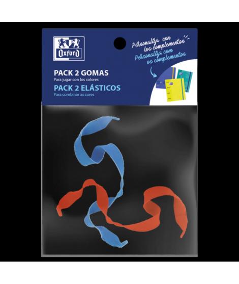 Oxford Gomas Elasticas para Carpeta o Cuaderno - Pack de 2 Unidades - Ajuste Perfecto - Resistente y Duradero