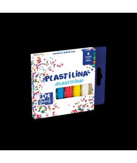 Oxford Plastilina 6 Colores 100gr - Ideal para Modelar y Crear Figuras - Textura Suave y Maleable - Colores Surtidos