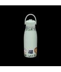 Oxford Runbott Kids Botella Termo 35cl - Recubrimiento Ceramico Interior - Capacidad de 35cl - Diseño en Verde - Ideal para Niño