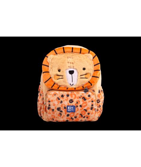 Oxford Kids Mochila Infantil 8.5L Tacto Suave Peluche Surtido Leo Leon - Diseño Adorable de Leon - Tacto Suave y Comodo - Capaci