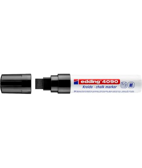 Edding 4090 Rotulador de Tiza Liquida - Punta Biselada - Trazo entre 4 y 15mm - Olor Neutro - Color Negro