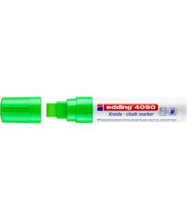 Edding 4090 Rotulador de Tiza Liquida - Punta Biselada - Trazo entre 4 y 15mm - Olor Neutro - Color Verde Claro