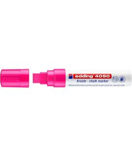 Edding 4090 Rotulador de Tiza Liquida - Punta Biselada - Trazo entre 4 y 15mm - Olor Neutro - Color Rosa Neon