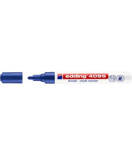 Edding 4095 Rotulador de Tiza Liquida - Punta Redonda - Trazo entre 2 y 3mm - Olor Neutro - Color Azul