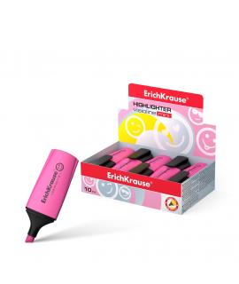 Erichkrause Visioline Mini - Miniformato Fluorescente - Emoticonos Divertidos - Color Rosa