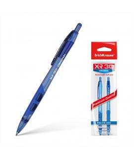 Erichkrause Pack de 2 Boligrafos Automatico Xr-30 Original - Cuerpo Translucido Redondo - Punta de 0.7mm - Tinta de Secado Rapid