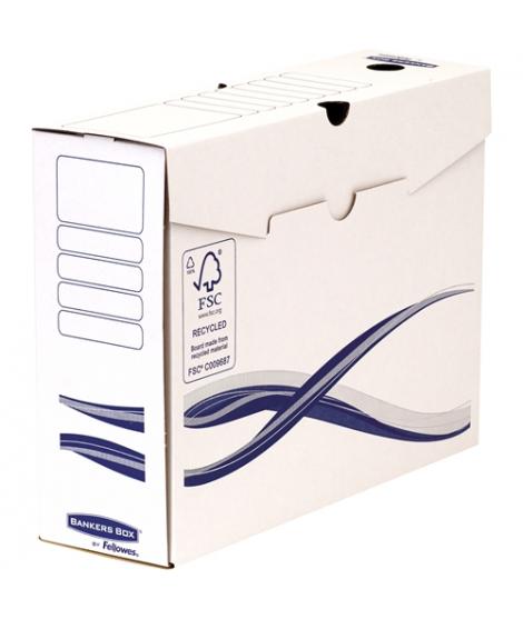 Fellowes Bankers Box Basic Pack de 25 Cajas de Archivo Definitivo A4+ 100mm - Montaje Manual - Carton Reciclado Certificacion FS