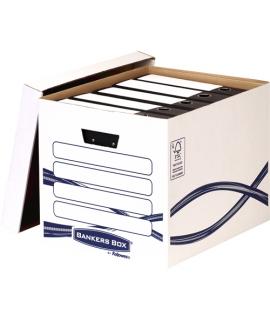 Fellowes Bankers Box Basic Maxi Contenedor de Archivos - Montaje Manual - Carton Reciclado Certificacion FSC