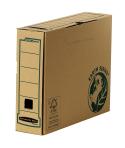 Fellowes Bankers Box Earth Caja de Archivo Definitivo A4 80mm - Montaje Manual - Carton Reciclado Certificacion FSC - Color Marr