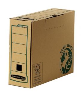 Fellowes Bankers Box Earth Caja de Archivo Definitivo A4 100mm - Montaje Manual - Carton Reciclado Certificacion FSC - Color Mar