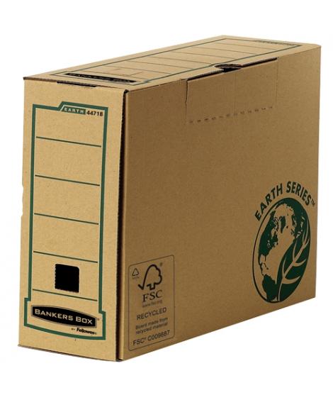 Fellowes Bankers Box Earth Caja de Archivo Definitivo Folio 100mm - Montaje Manual - Carton Reciclado Certificacion FSC - Color 